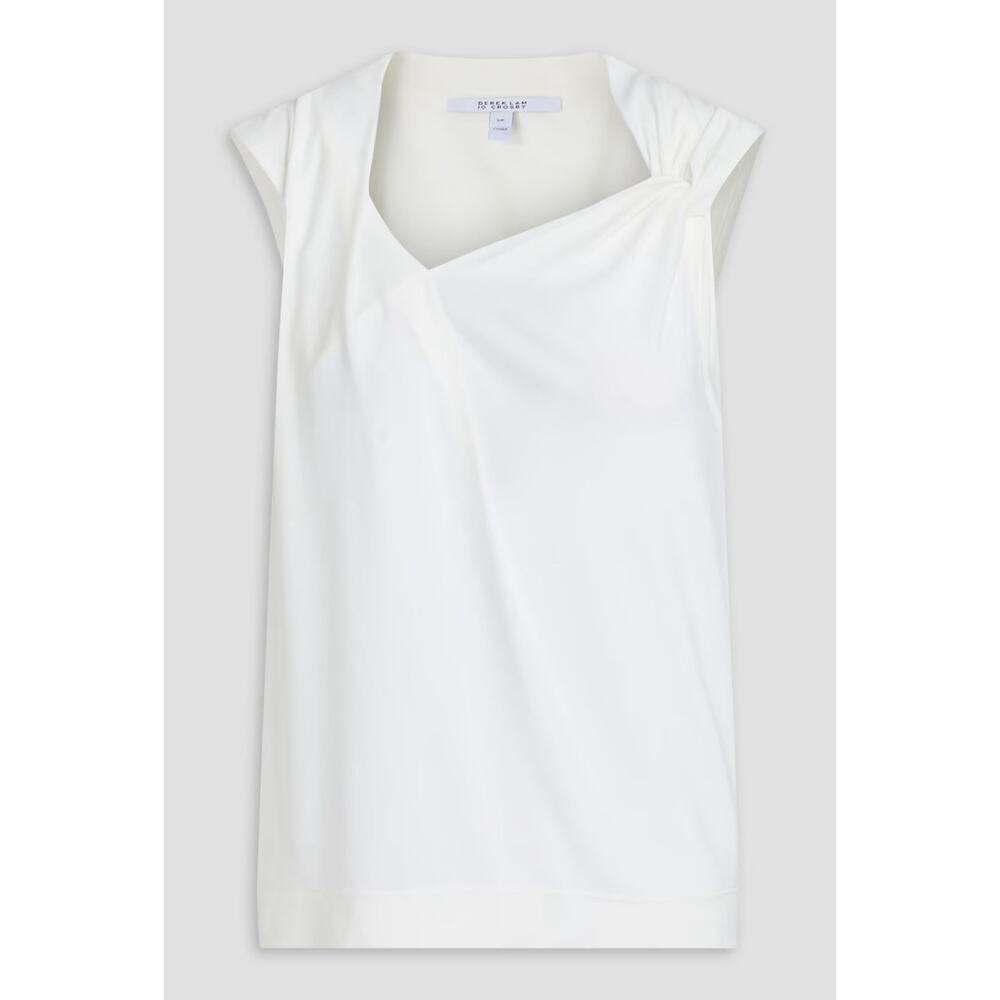 Derek Lam 10 Crosby NWT ($295) | white Alya draped jersey tank top | size Medium